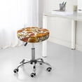 thumbnail image 7 of Goofa Pumpkin Corn Daisy Printed Stool Covers Round, Waterproof Round Bar Stool Covers Anti-Slip Round Bar Stool Seat Cover with Elastic Bands Durable-13 inch, 7 of 7