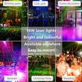 thumbnail image 3 of Party Lights DJ Disco Lights,Stage Light Projector 2 RGB LED Multiple Patterns Sound Activated Flash Strobe Lighting with Remote Control for Parties Christmas Karaoke Wedding Home Decoration, 3 of 8