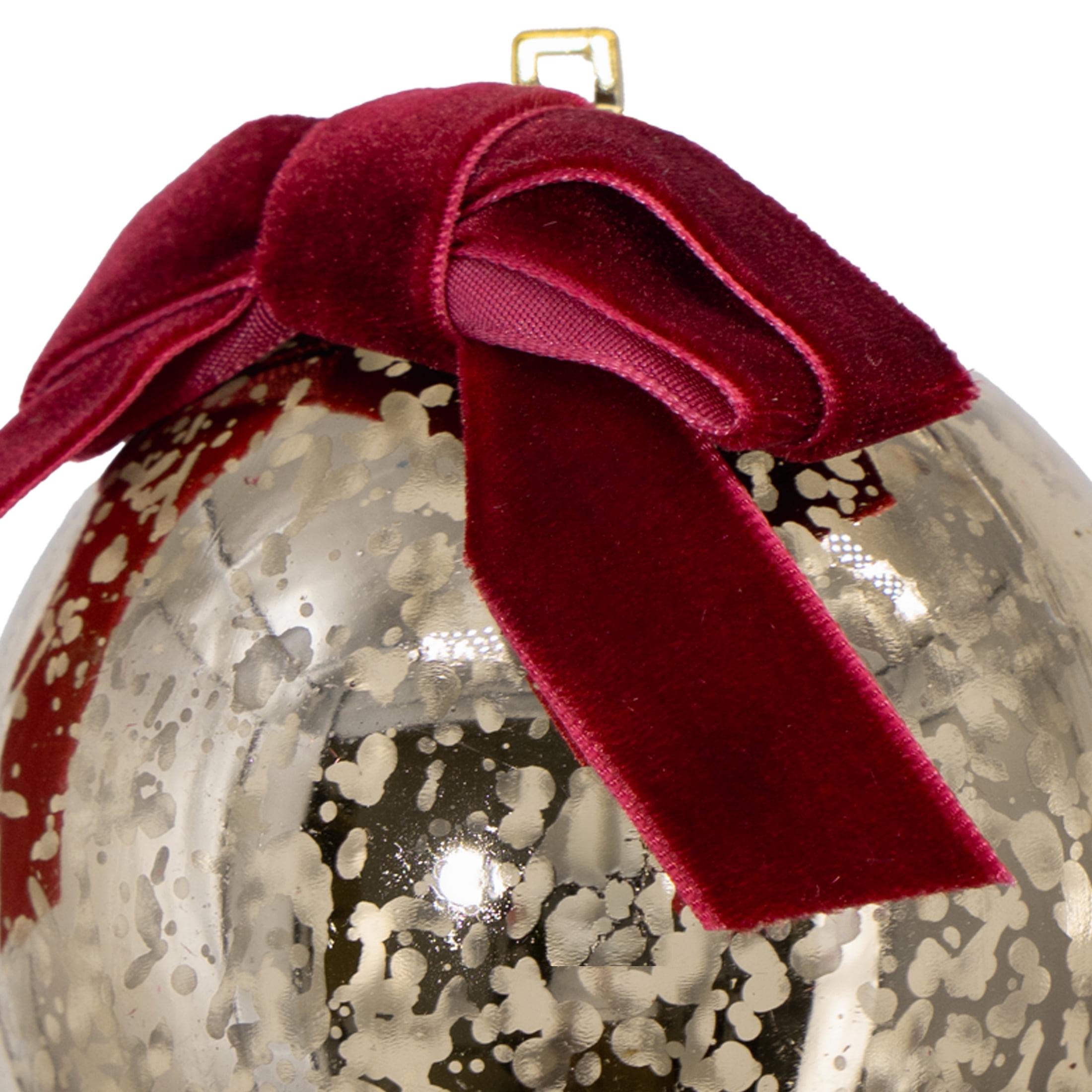 My Texas House 6-Count Gold Mercury-Style Shatterproof Christmas Ornaments, 3"