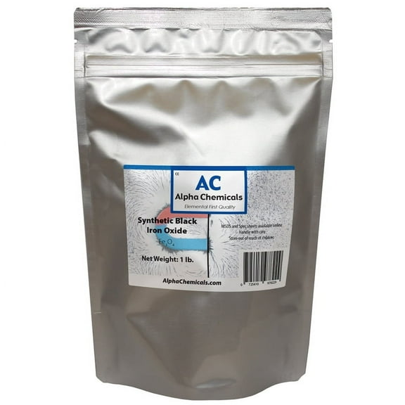 Alpha Chemicals Synthetic Black Iron Oxide Fertilizers, 1 lb with Fine Texture for Easy Mixing