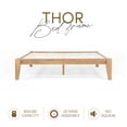 thumbnail image 6 of allforwood Thor Solid Wood Bed Frame - Full Size - Japanese Joinery - Wood Slat Support - No Box Spring Needed - Easy Assembly - Minimalist & Modern Style (Light Oak, Full), 6 of 6