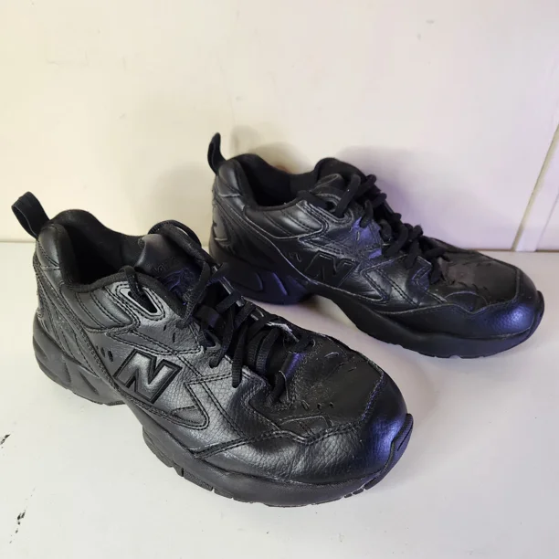 New Balance Mens 608 MX608AB Black Running Shoes Sneakers Size 7.5 4E NO INSOLES