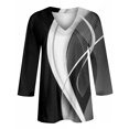 thumbnail image 3 of AKEGAMN Women's 3/4 Sleeve V-Neck Casual Tunic Top 2025, Black S-3XL, 3 of 4