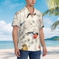 thumbnail image 3 of Kll Men'S Hawaiian Shirt Short Sleeve Button Down Beach Shirts-Little Birds, 3 of 7