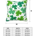 thumbnail image 2 of St Patrick''s Day Throw Pillow Covers Set of 2 Soft Pillow Case Protectors with Zipper Standard Size Pillowcase Square for Bed, Sofa, Outdoor (20"), 2 of 6
