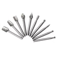 thumbnail image 1 of Juego de Fresas Corte Rotativo Carburo Tungsteno Hss 10 Piezas Broca 1/8 Pulgada (3 Mm) Herramientas Talla CarpinteríA, 1 of 5