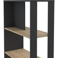 thumbnail image 5 of Tvilum Sign Tall Matte Grey/Jackson Hickory 5 Shelf Bookcase Room Divider, 5 of 12