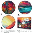 thumbnail image 3 of DESIGN ART Designart "Vibrant Sunset Shining Over Mountains I" Landscape Mountains Wall Art Prints 44 in. wide x 34 in. high, 3 of 5