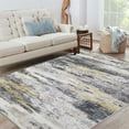 thumbnail image 2 of Hasoo Modern Washable Indoor Carpet 10' x 13' Gray Area Rug for Living Room Abstract Pattern Non-slip polyester Room Decor Rug, 2 of 6
