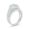 thumbnail image 2 of Cali Trove White Sterling Silver 1/4ct TDW Round White Natural Diamond 2 Piece Composite Bridal Ring Set, 2 of 7