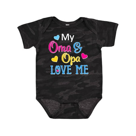 

Inktastic My Oma and Opa Love me with Hearts Gift Baby Boy or Baby Girl Bodysuit