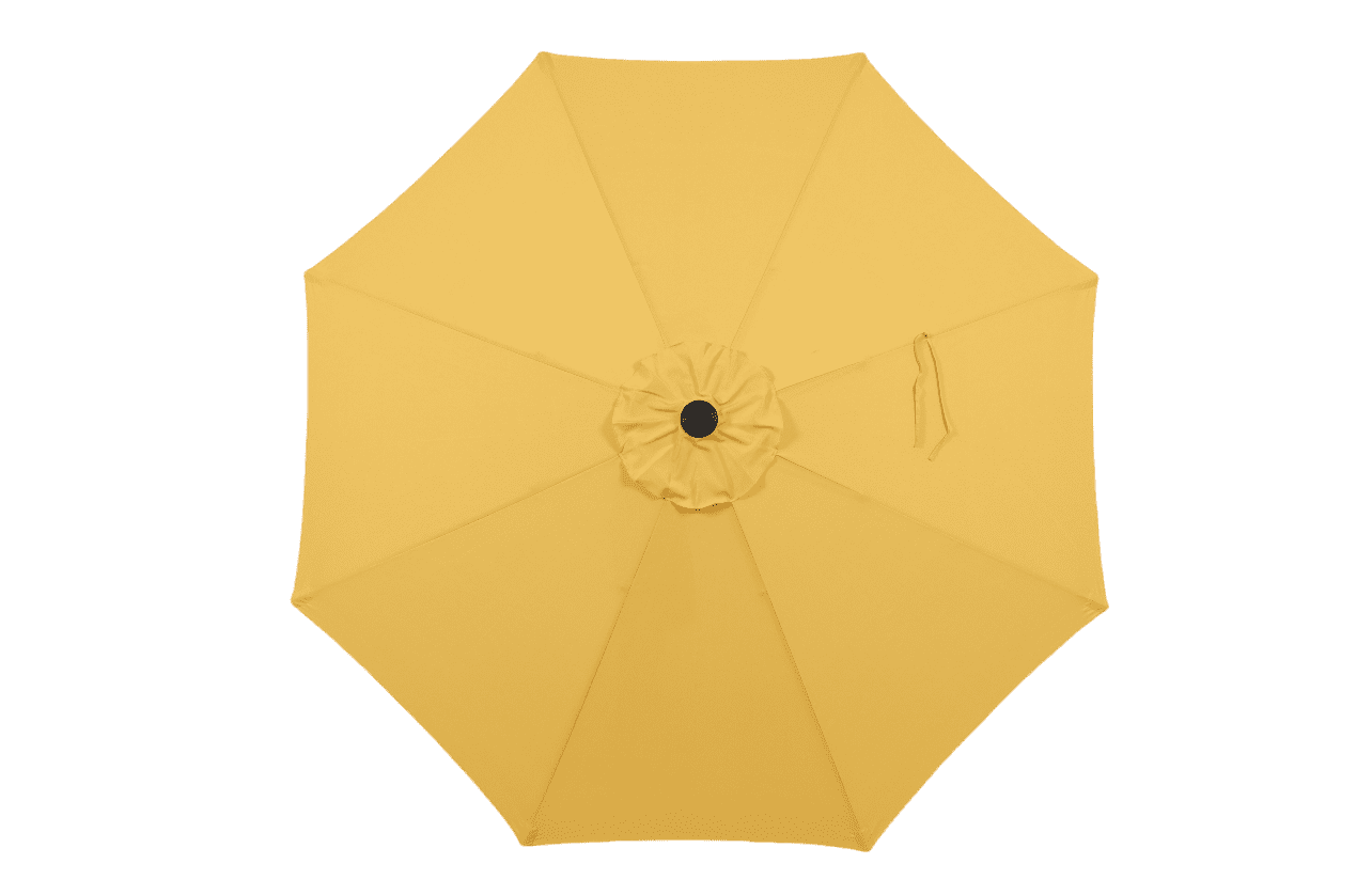 Mainstays Outdoor 9' Yellow Round Market Patio Umbrella, Crank Lift, 3-Angle Tilt