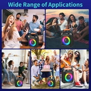FanFun Karaoke Machine for Kids Adults , 40W Home Karaoke Speaker System with TV Connection, 6.5'' Bluetooth Speaker with 2 Mics, Dj Light, T17-T