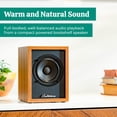 thumbnail image 2 of Electrohome Huntley - Altavoces de estantería alimentadas con amplificador integrado y controladores de 3 pulgadas para tocadiscos, TV, PC y transmisión de música inalámbrica con Bluetooth 5, RCA y, 2 of 5