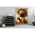 thumbnail image 3 of HFDF Coffee Girl Wall Art Black Girl Magic Home Decor Black Woman Wall Art Black Art Patgs For Wall Black Artist Poster African American Canvas Wall Art For Livg Room 12x18inch Framed, 3 of 5