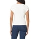 thumbnail image 3 of Camisetas de punto de manga corta casual para mujer INSPIRE CHIC, blusas básicas de verano de ajuste slim, color sólido, M blanco, 3 of 6