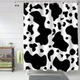 thumbnail image 5 of Luxury Fabric Shower Curtain, Brown Cowhide Cow Skin Look Cow Print 72x72inch, 5 of 5