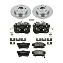 PowerStop Rear Stock Replacement Brake Pad and Rotor Kit with Calipers Fits: HONDA Select Models KCOE2270