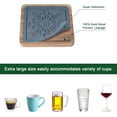 thumbnail image 5 of Square Coasters for Drinks, Absorbent Coaster Sets of 5, Wood Drinks Coasters for Coffee Tabletop Protection, Non-Slip, Non-Stick, Suitable for Kinds of Cups Wooden Table Drink, 4.1 Inches Grey, 5 of 6