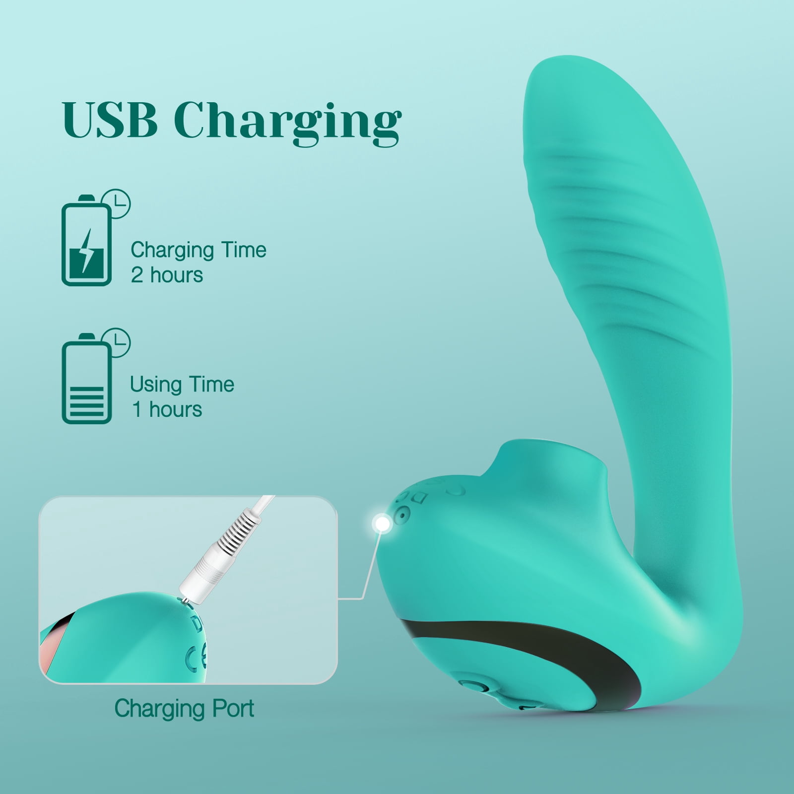 Tracy's Dog Clitoral Sucking Vibrator Massager, G Spot Stimulator with 10 Suction and Vibration Patterns, Adult Sex Toys for Women, Teal (OG Pro 2)