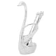 thumbnail image 2 of Juego de cucharas - Soporte en forma de cisne de aleación de zinc Juego de cucharas de postre de frutas Vajilla de cocina Suministros para bodas(Plata), 2 of 5