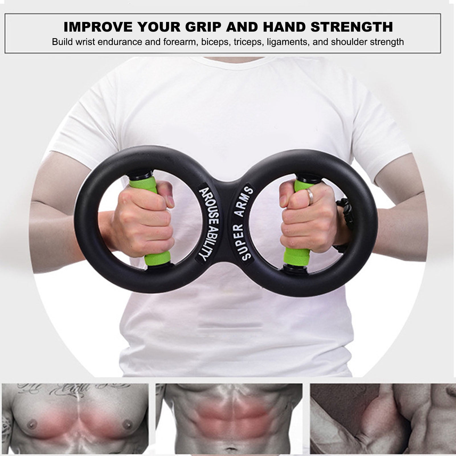 Arm Force Exercising Tool 8 Shaped Promote Circulation Wrist Strength Trainer Fitness Equipment 10kg