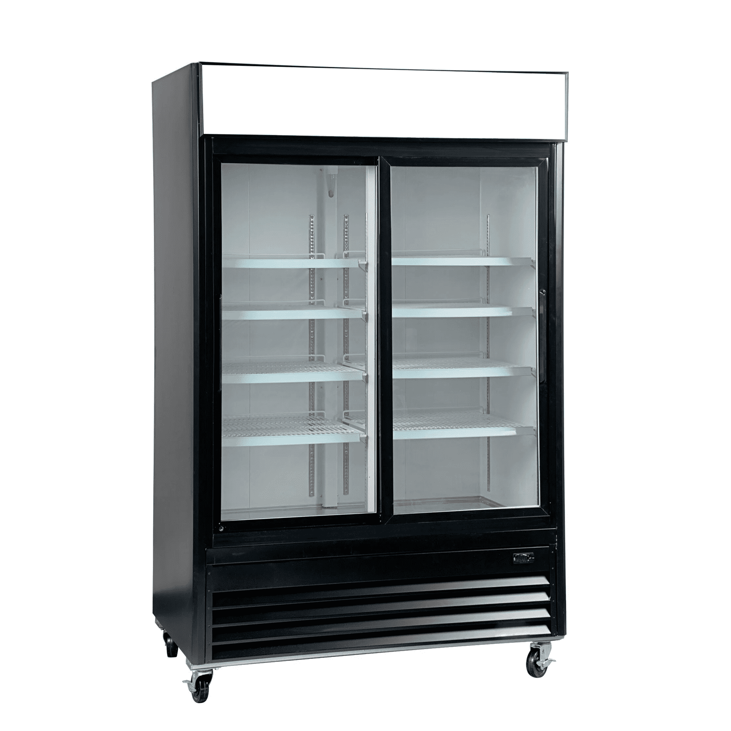 Cooler Depot 54 in. 40 cu.ft. Commercial Merchandiser Refrigerator,Stainless Steel in Black, NSF Certified.