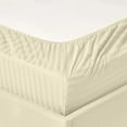thumbnail image 2 of Home Design 1800 Series Luxurious Hotel Stripe Sheet Sets (King, Ivory), 2 of 5
