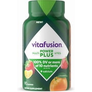 Vitafusion Power Plus Multivitamin Supplement | 90 Gummies with Calcium | Tangerine and Strawberry Flavored