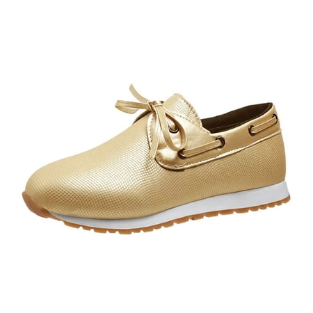 

Womens Shoes Leather Solid Color Comfort Round Toe Lace Up Sport Shoes Fashion Casual Shoes