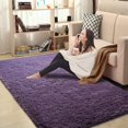 thumbnail image 4 of Lochas Soft Indoor Modern Area Rugs Fluffy Carpets for Living Room Children Bedroom Home Decor Nursery Rug, 4' x 5.3',Gray Purple, 4 of 6