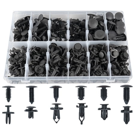 Sunplustrade 240 Pcs Bumper STF9 Clips Car Clips Plastic Rivets Fasteners Push Retainer Kit Most Popular Sizes Auto Push Pin Rivets Set for GM Ford Toyota Honda Chrysler