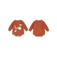 thumbnail image 2 of Baby Toddler Boys Girls Halloween Knit Romper, 0 3 6 9 12 18 Months Long Sleeve Crew Neck Pumpkin Ghost Bodysuit Sweater for Casual Daily, 2 of 9