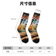 thumbnail image 3 of Lukts Graffiti Lamp Urban Scene Pattern Womens Crew Soft Moisture-wicking Socks,Moisture Control Crew Socks,Mid Calf Socks, 3 of 6