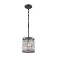 thumbnail image 1 of ELK Lighting 14345/1 Nadina 1 Light Pendant In Silverdust Iron With Clear Crystal, 1 of 2