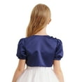 thumbnail image 4 of vastwit Kids Girls Puff Sleeve Bolero Shrug Sweater Open Front Cardigan for Flower Girl Communion Navy Blue 14, 4 of 7