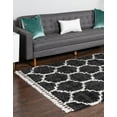 thumbnail image 3 of Rugs.com Athena Shag Collection Rug – 9' x 12' Black And White Shag Rug Perfect For Living Rooms, Large Dining Rooms, Open Floorplans, 3 of 9