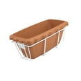 thumbnail image 3 of S SERENABLE Hanging Planter for Balcony Railing Flower Pot for Deck Garden Railing Fence brown and white, 3 of 9