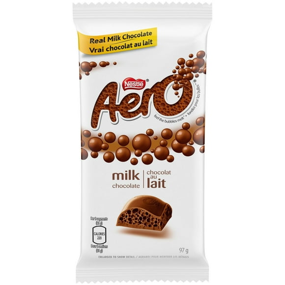 Barre de Chocolat au lait d'AERO(MD) 97 g