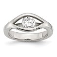 thumbnail image 1 of Stainless Steel Polished CZ Ring 8 Size, 1 of 7