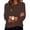 F-497Brown, variant on ZHOGXU Women's T Shirt Long Sleeve Crew Neck Striped Printed Comfortable Breathable Stylish Top For Casual Daily Wear,Brown,L
