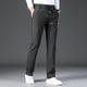 thumbnail image 3 of Pantalones largos para hombre, de color liso, a la moda, informales, con cintura elástica y bolsillos rectos., 3 of 7
