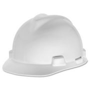 Msa MSA475358 Full Brim Hard Hat, with Crown Straps,Polyethylene,White