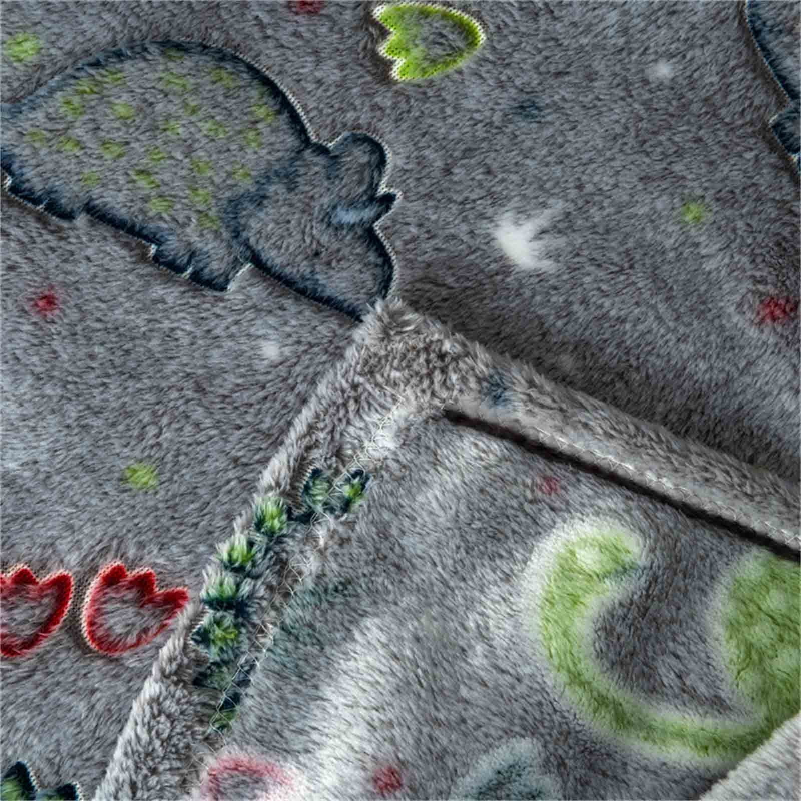 Wovilon Dinosaur Glowing Blanket, Glow In The Dark Luminous Dinosaur Blanket, Soft Warm Plush Blanket Flannel Air-Conditioning Cover Blanket Children'S Night Light Blan