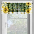 thumbnail image 5 of Ambesonne Eat Drink Laugh Window Valance, Farmhouse Sunflower, 42" X 12", Mustard Pearl Grey Teal, 5 of 5