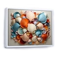 thumbnail image 2 of Designart "Geometric Serenity Seashell Art II" Animals Floater Framed Canvas Wall Art, 2 of 7