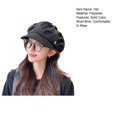 thumbnail image 7 of Eoperou Stylish Cloud Top Octagonal Beret Hat Solid Color Short Brim Comfortable Versatile Women Cap for Autumn/Winter, 7 of 7