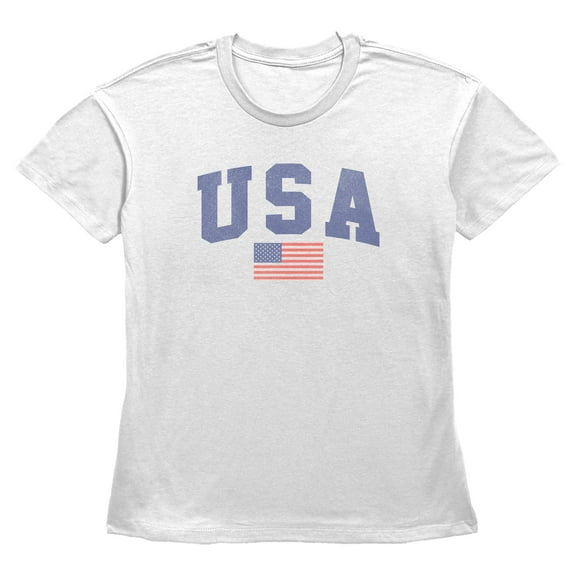 Womens Lost Gods Distressed America Flag T Shirt