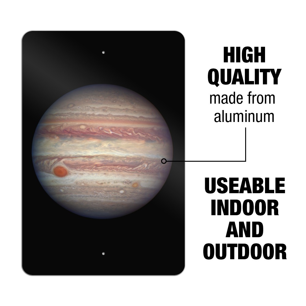 Planet Jupiter Solar System Home Business Office Sign - Metal - 18" x 12" (30.5cm x 45.7cm) - image 2 of 6