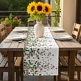 thumbnail image 3 of Rose Cotton Linen Table Runner Weeping Flower Dining Table Runners for Home Decor Party Dining Room Restaurant Kitchen 13" x 36", 3 of 8
